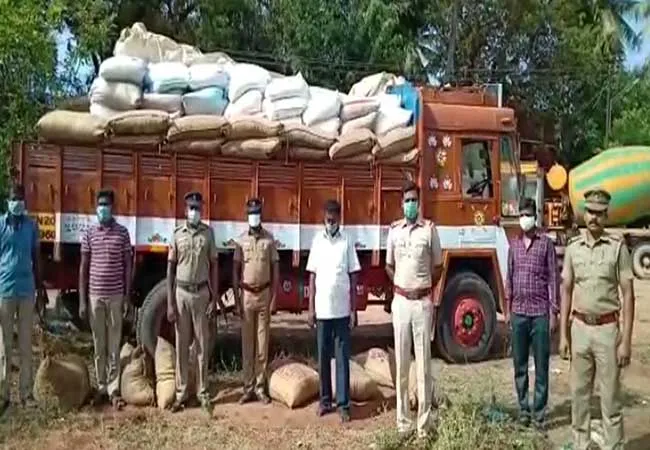 ration rice lorry police cuddalore district 